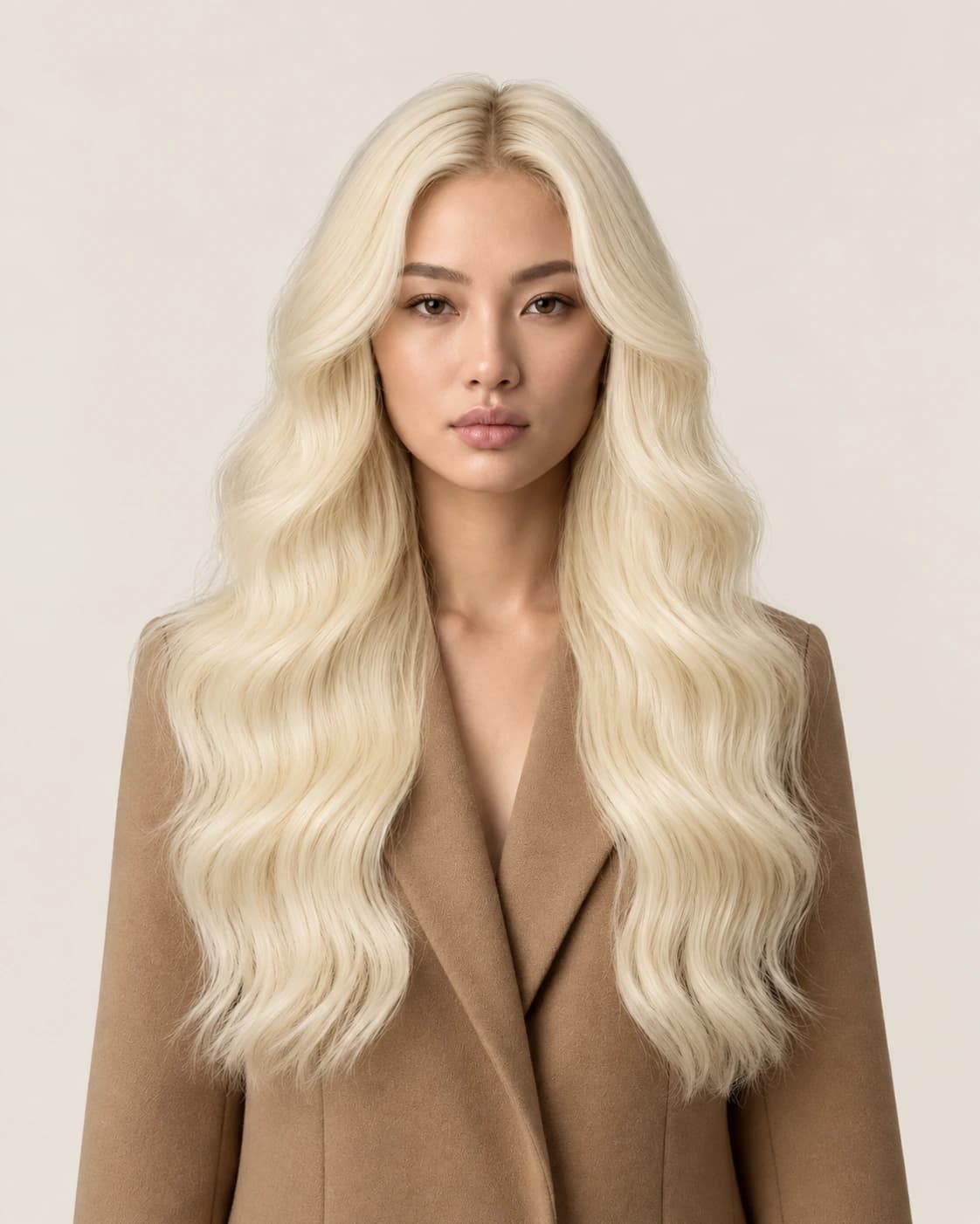 Dani Steel™ shade 60 shown on long hair extensions.