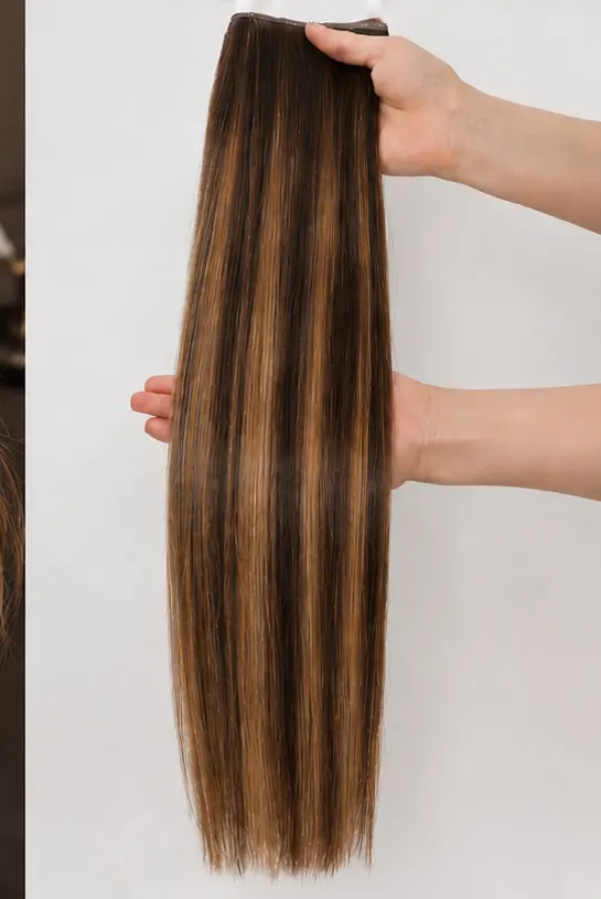 Complete dark Butterfly Weft extension showing its full length and continuous band.