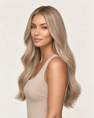 Dani Steel™ shade M3 Miami Fusion shown on long hair extensions.